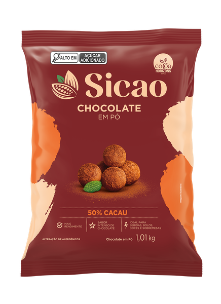 CHOCOLATE EM PO 50% 1,01KG SICAO