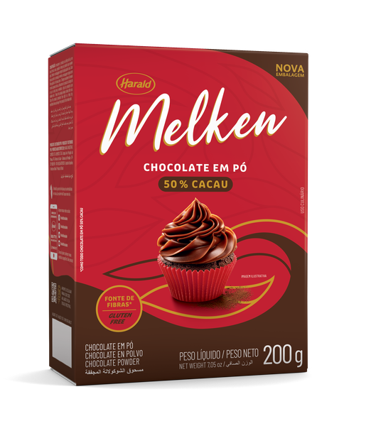 CHOCOLATE EM PO 50% 200G MELKEN HARALD