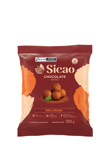 CHOCOLATE EM PO 50% 300G SICAO