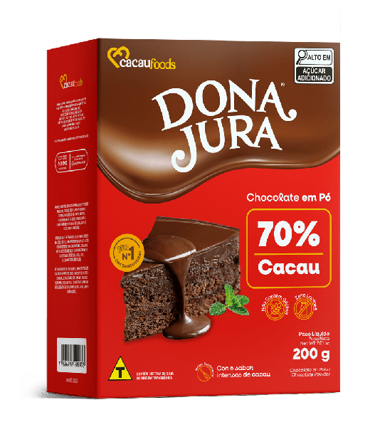 CHOCOLATE EM PO 70% 200G DONA JURA