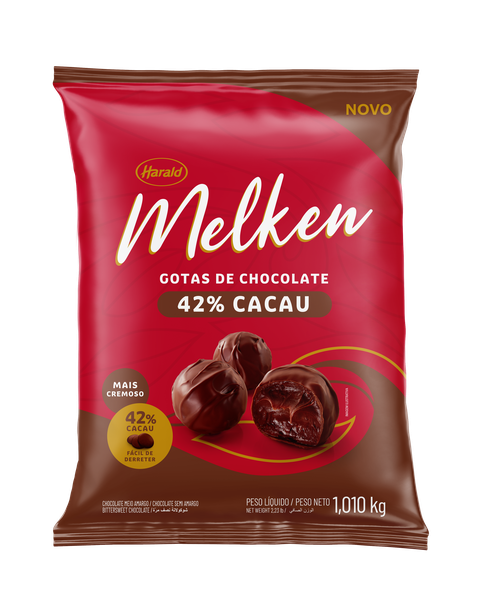 CHOCOLATE GOTAS 42% 1,01KG MELKEN HARALD