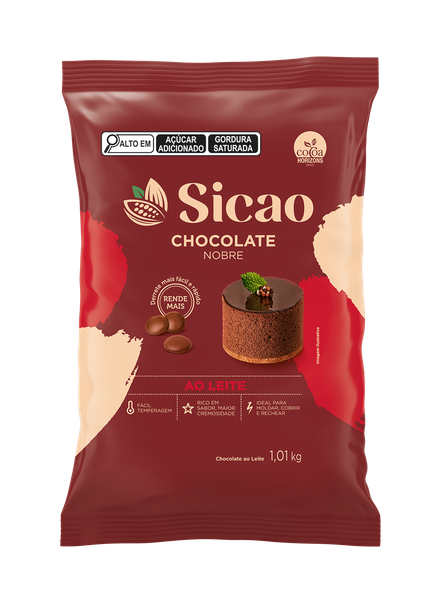 CHOCOLATE GOTAS NOBRE AO LEITE 1,010KG SICAO