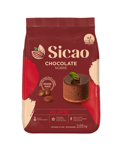 CHOCOLATE GOTAS NOBRE AO LEITE 2,05KG SICAO