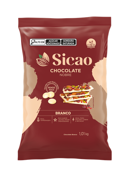 CHOCOLATE GOTAS NOBRE BRANCO 1,01KG SICAO