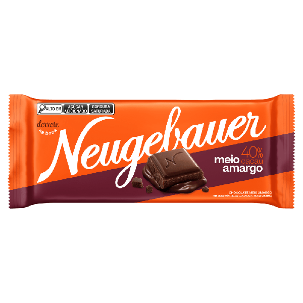 CHOCOLATE MEIO AMARGO 40% CACAU 80G NEUGEBAUER