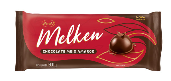 CHOCOLATE MEIO AMARGO 500G MELKEN HARALD