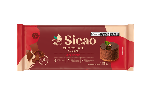 CHOCOLATE NOBRE AO LEITE 1,010KG SICAO