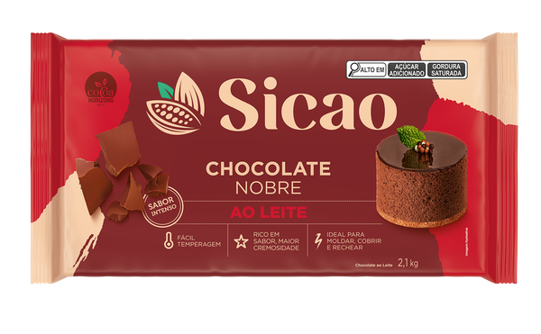 CHOCOLATE NOBRE AO LEITE 2,1KG SICAO