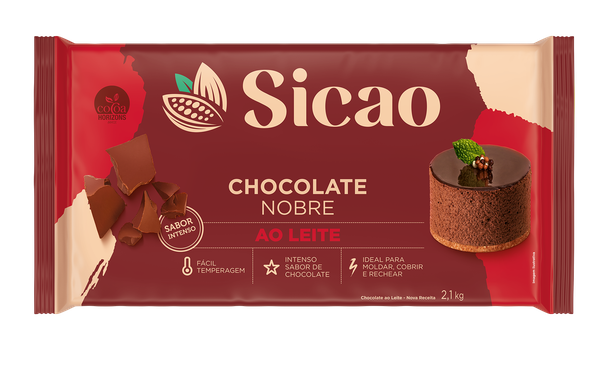 CHOCOLATE NOBRE AO LEITE 2,1KG SICAO