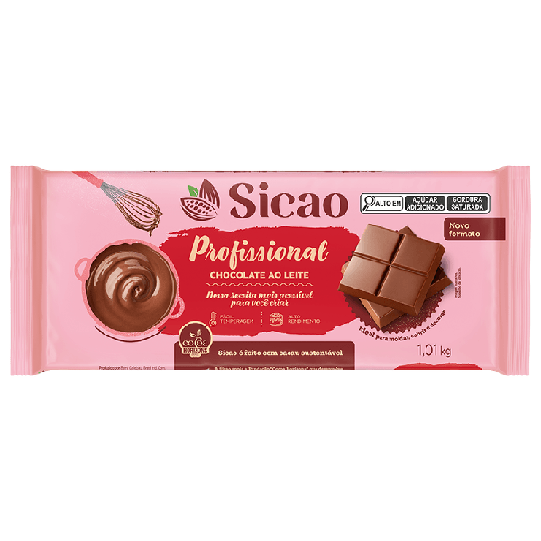 CHOCOLATE PROFISSIONAL AO LEITE 1KG SICAO