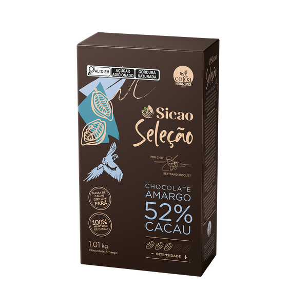 CHOCOLATE SELECAO AMARGO 52% 1,01KG SICAO