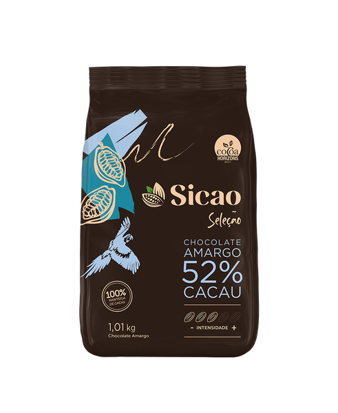 CHOCOLATE SELECAO AMARGO 52% 1,01KG SICAO