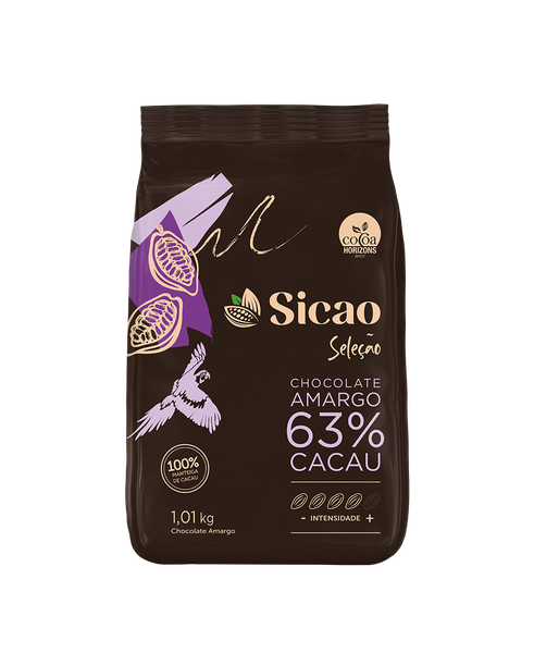 CHOCOLATE SELECAO AMARGO 63% 1,01KG SICAO