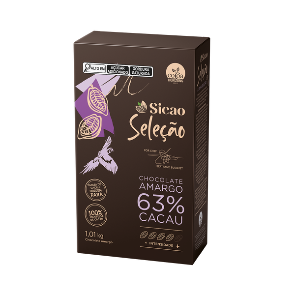 CHOCOLATE SELECAO AMARGO 63% 1,01KG SICAO