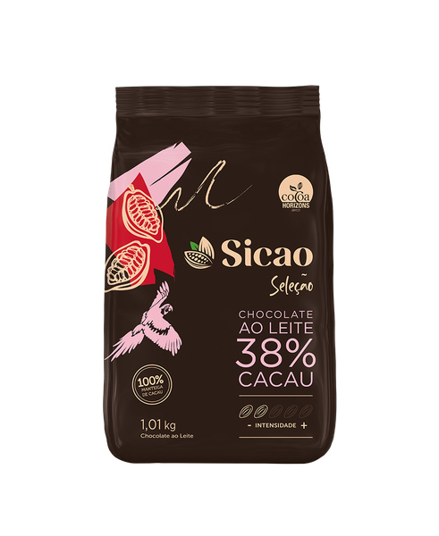 CHOCOLATE SELECAO AO LEITE 38% 1,01KG SICAO
