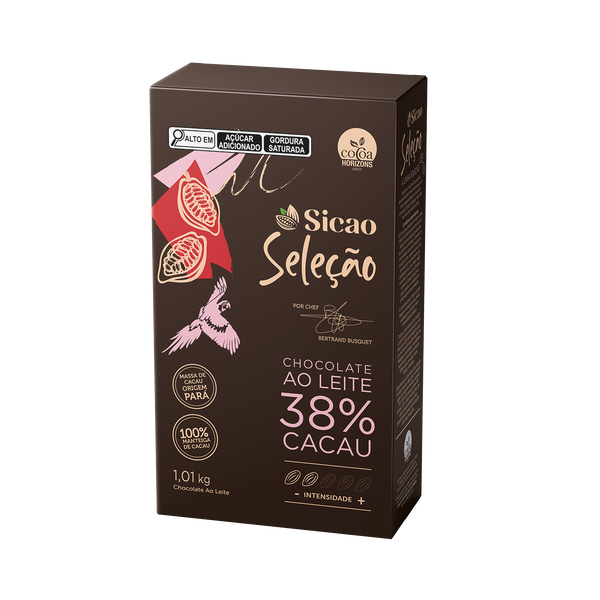 CHOCOLATE SELECAO AO LEITE 38% 1,01KG SICAO