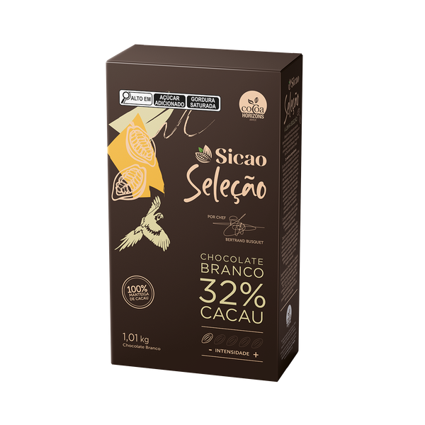 CHOCOLATE SELECAO BRANCO 32% CACAU 1,01KG SICAO