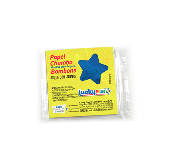 CHUMBO 10X9,8CM AZUL ESCURO 300UN LUCKY FEST