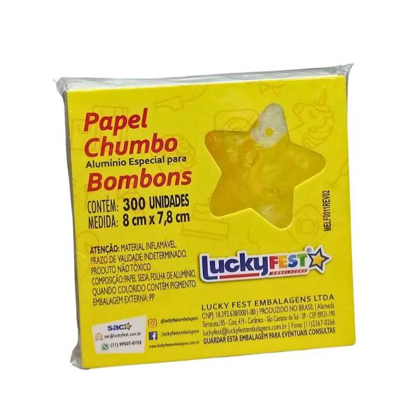 CHUMBO 8X7,8CM OURO BRILHANTE 300UN LUCKY FEST