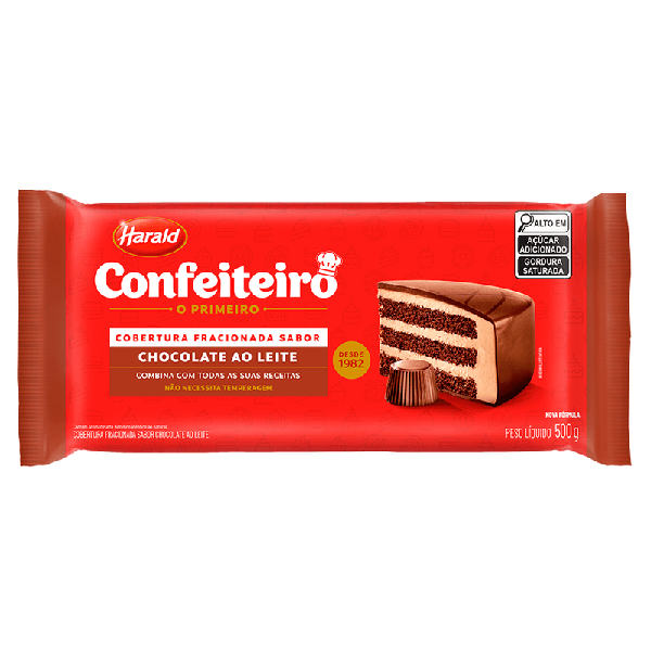 COBERTURA AO LEITE 500G CONFEITEIRO HARALD
