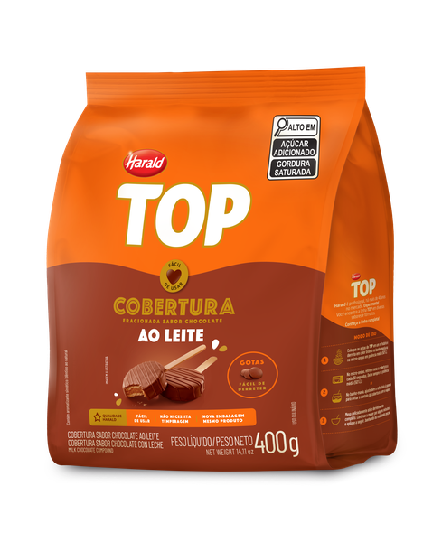 COBERTURA AO LEITE GTS 400 G LINHA TOP HARALD