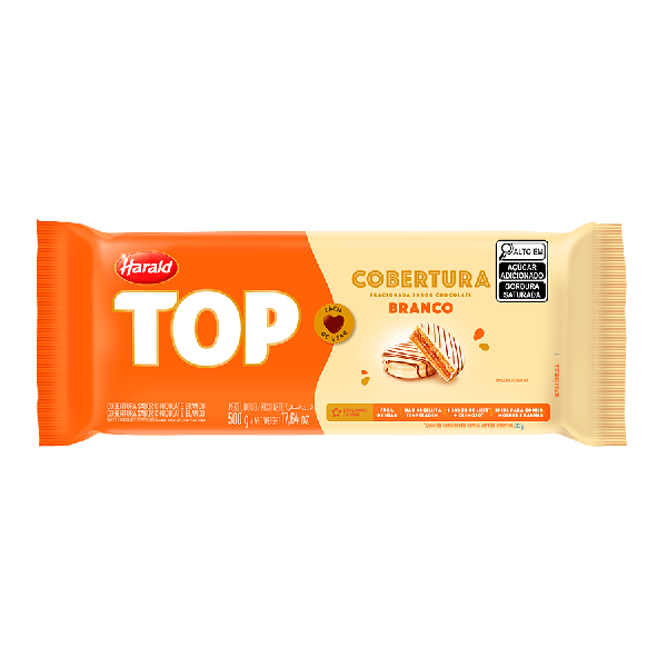 COBERTURA BRANCO 500G LINHA TOP HARALD
