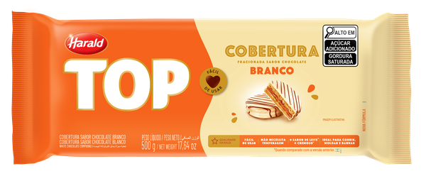 COBERTURA BRANCO 500G LINHA TOP HARALD