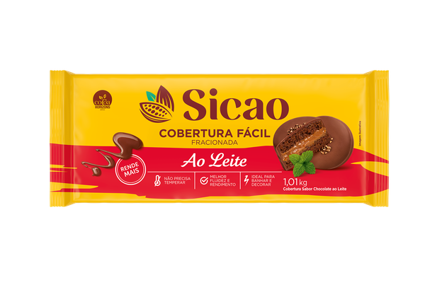 COBERTURA FACIL AO LEITE 1,010KG SICAO