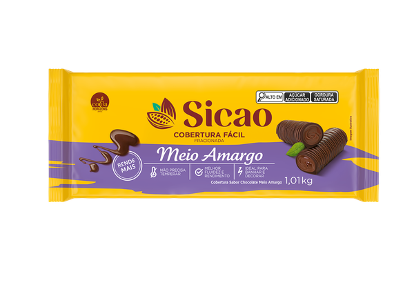 COBERTURA FACIL MEIO AMARGO 1,010KG SICAO