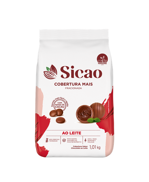 COBERTURA GOTAS MAIS AO LEITE 2,05KG SICAO