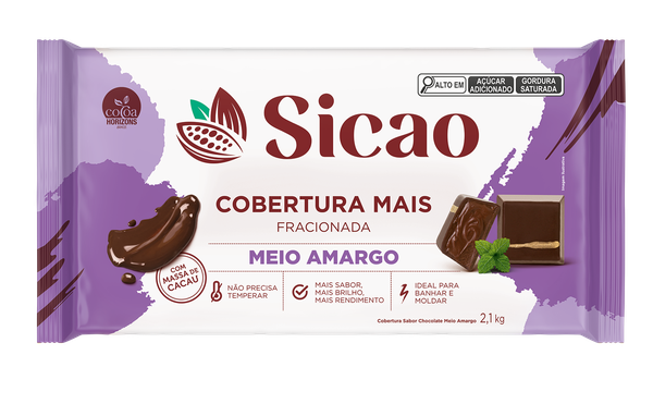 COBERTURA MAIS MEIO AMARGO 2,1KG SICAO