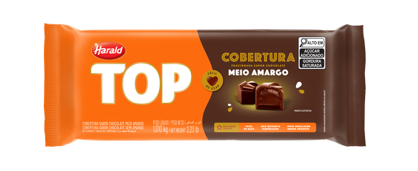 COBERTURA MEIO AMARGO 1,01KG LINHA TOP HARALD