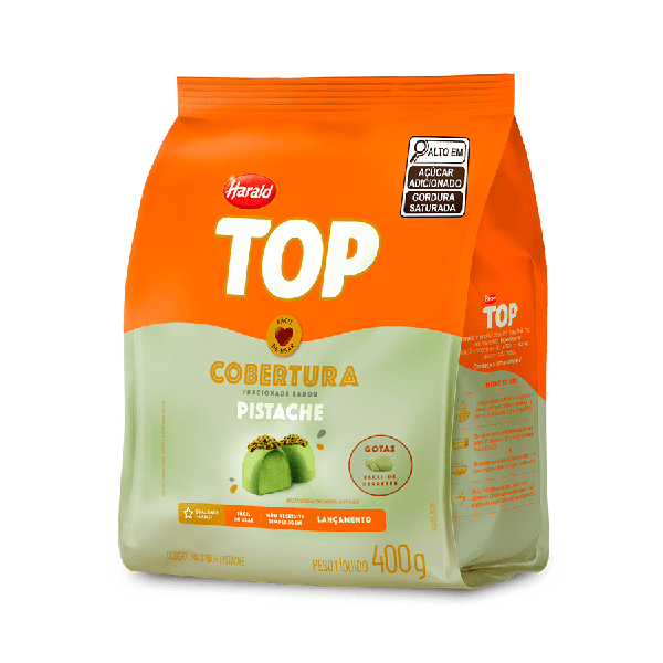 COBERTURA PISTACHE 400G LINHA TOP HARALD