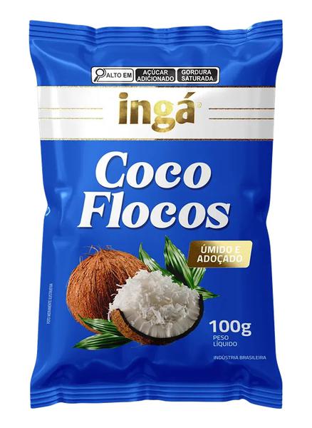 COCO FLOCOS UMIDO E ADOCADO 100G INGACOCO