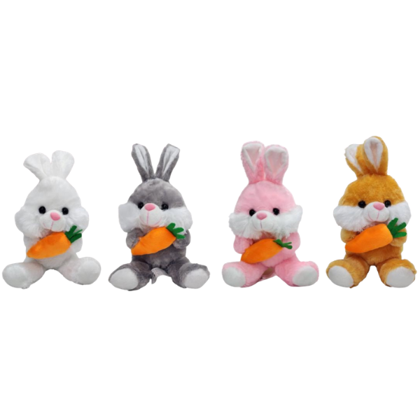 COELHO COM CENOURA 20CM  REF.CH2449 UN SUNN TOYS