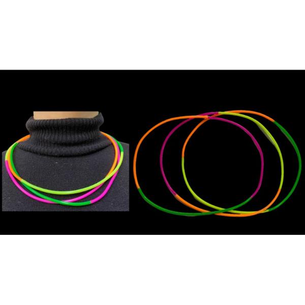 COLAR NEON LUZ NEGRA 10UN FESTA CHIC