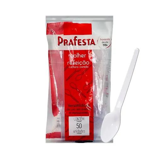 COLHER REFEICAO BRANCA 50UN PRAFESTA 7024