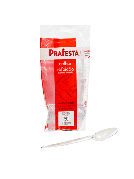 COLHER REFEICAO CRISTAL 50UN PRAFESTA 7030