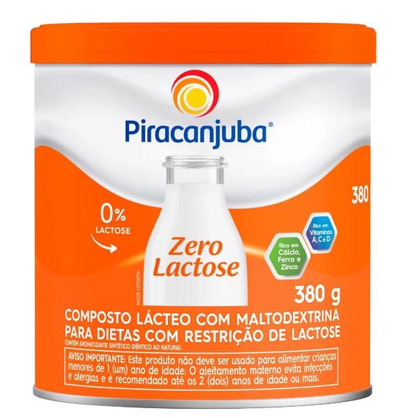 COMPOSTO LACTEO ZERO LACTOSE 380G PIRACANJUBA