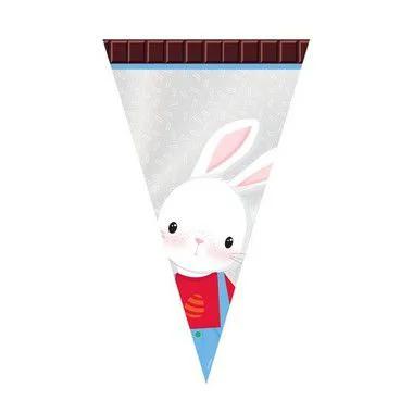 CONE 17,5X29,5 BRILHO DE PASCOA COELHO 50UN CROMUS