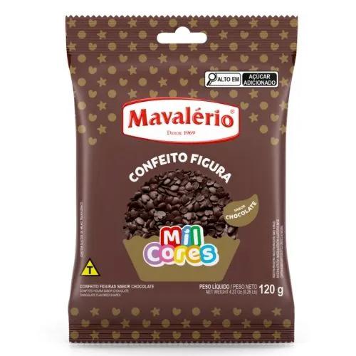 CONFEITO FIGURA CORACAO SABOR CHOCOLATE 120G MAVALERIO