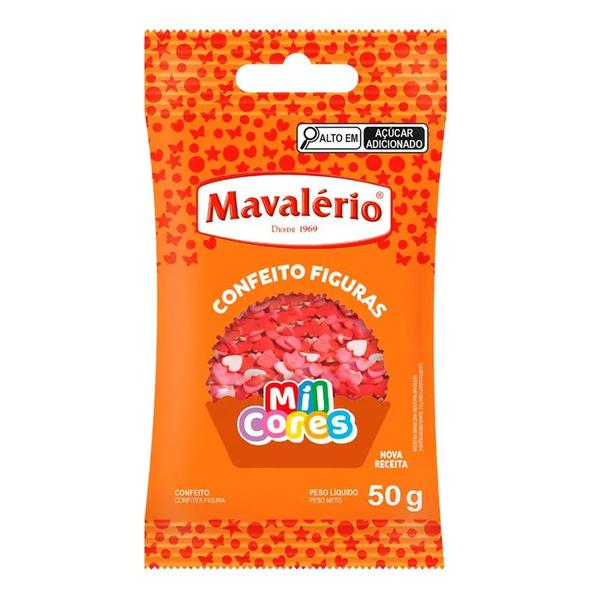 CONFEITO FIGURAS CORACAO 50G MAVALERIO