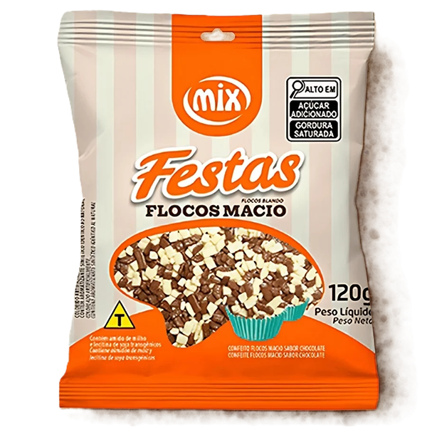 CONFEITO FLOCOS MACIO SABOR MESCLADO 120G UN MIX