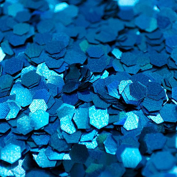 CONFETE HOLOGRAFICO 0,2CM AZUL TURQUESA 15G UN KLF