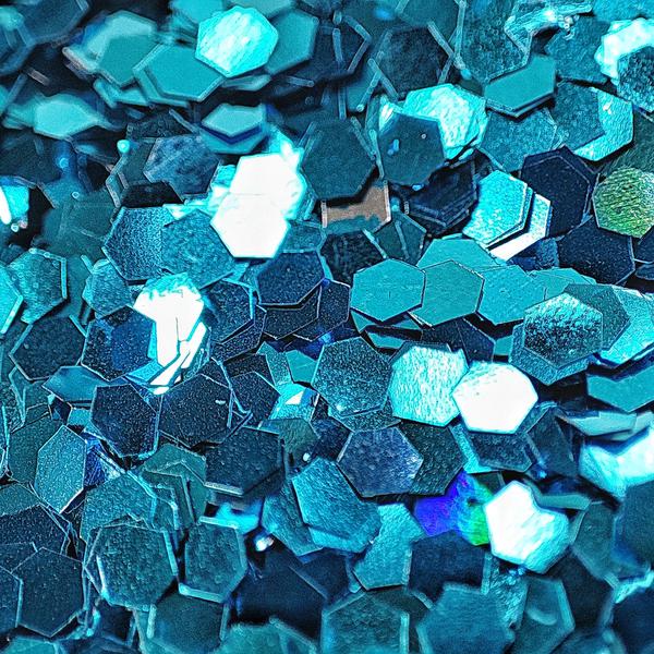 CONFETE METALIZADO 0,2CM AZUL TURQUESA 50G UN KLF