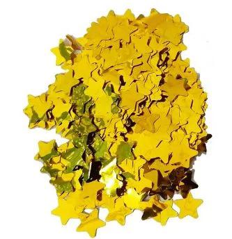 CONFETE METALIZADO ESTRELA DOURADO 15G UN BRDECOR