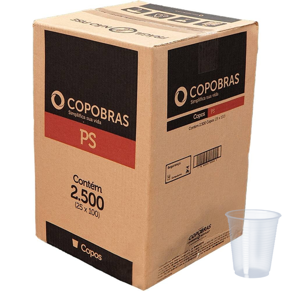COPO 180ML 2500UN PS COPOBRAS