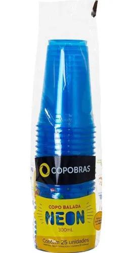 COPO 300ML BALADA AZUL 25UN PPT-330 PP COPOBRAS