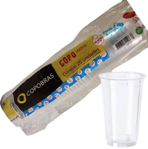 COPO 700ML CFT-770 TRASPARENTE PP 25UN COPOBRAS