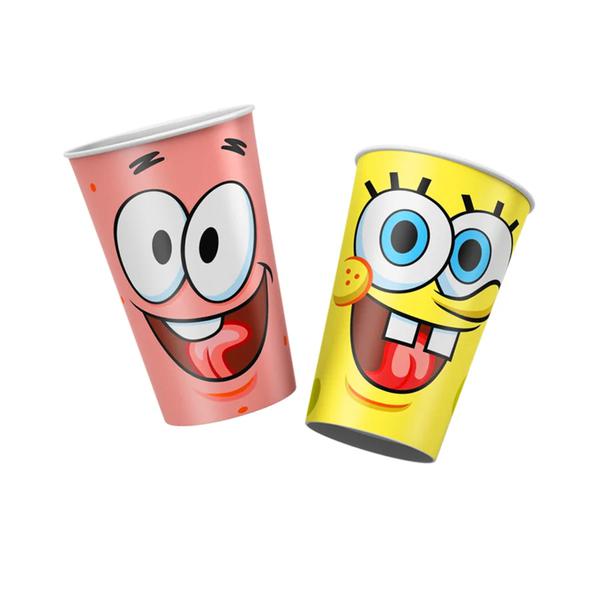 COPO PAPEL 180ML BOB ESPONJA 08UN REGINA